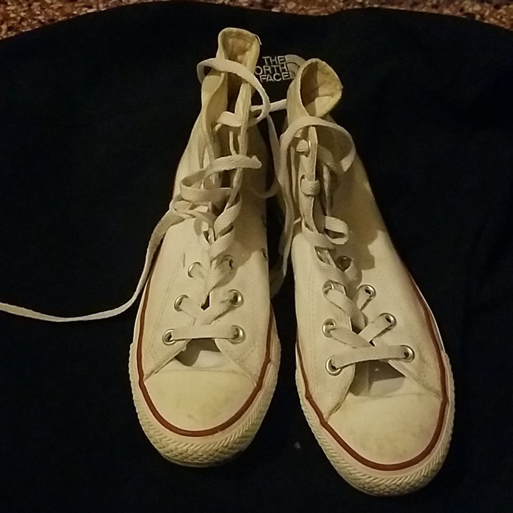 All-star Converse white high-top sneakers